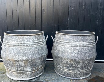 Large Dolly Tub (price per tub) /  Galvanised Planter/ Olive Tree Planter / Extra Large Planter