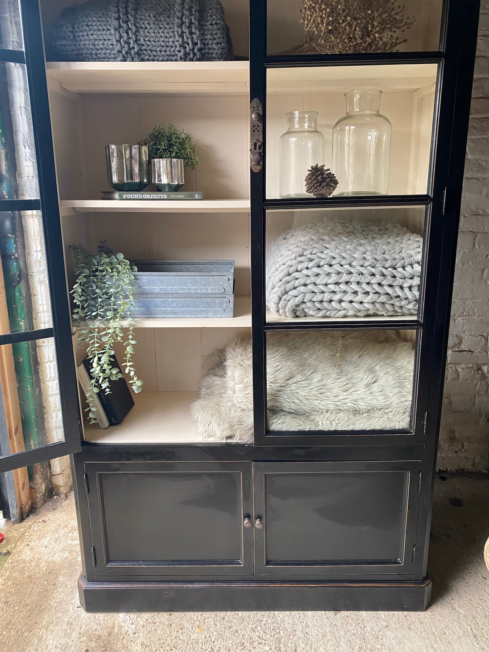 Large Black Glass Display Etsy