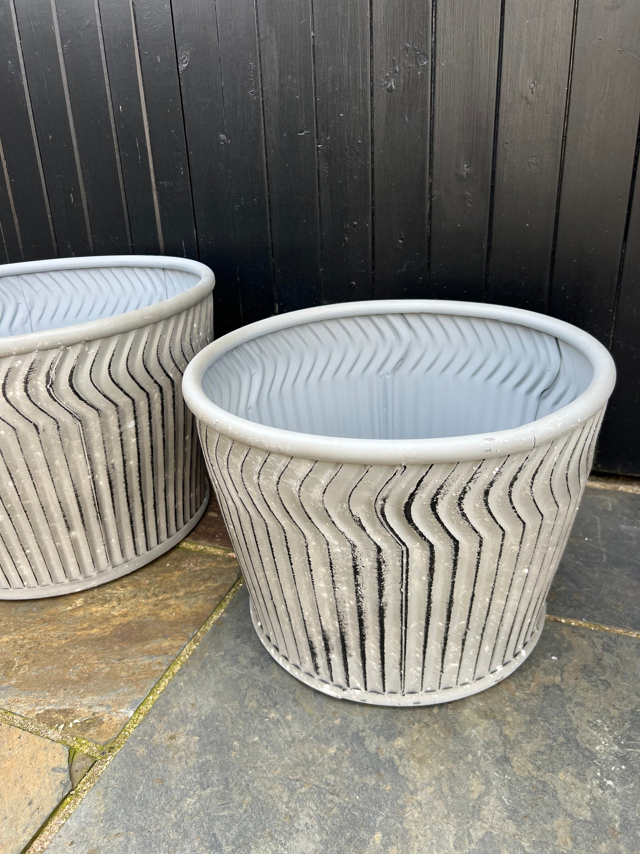 Olive Tree Tub/ Dolly Tub / Metal Planter / Galvanised Tub Etsy