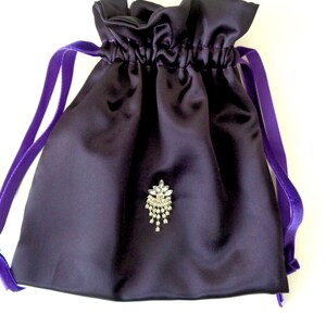 Bolso morado con cordón, bolso de noche, bolso con diamantes de imitación, bolso con cordón, regalo para dama de honor, bolso de baile, bolso de novia, bolso para baile de dinero, niña de las flores