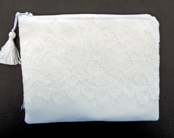 White Lace Clutch, Lace Clutch, Bride Purse, Bridal Clutch, Bridesmaid Gift, Evening Bag, Wedding Purse,