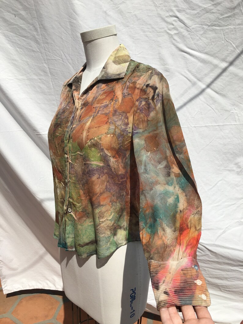 GRAU Eco Dye Repurposed silk shirt