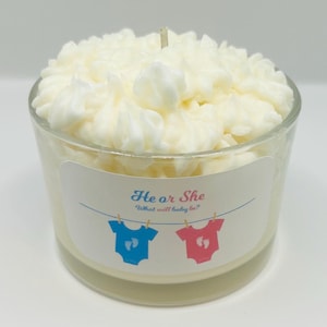 Gender Reveal Candle | Color Changing Candle | Boy Candle | Girl Candle | Baby Shower Gift | Baby Shower Idea | Gift Idea | Soy Candle | 4oz