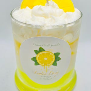 Lemon Drop Candle: 10.5 oz, Fruity Scented, Lemon Essential Oil