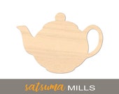Teapot Laser Cutout DIY Crafts, Decor, Gifts, Multiple Size Options