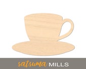 Tea Cup Wood Laser Cutout Volume Discounts, DIY Crafts, Decor, Gifts
