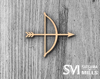 Bow and Arrow Wood Laser Cutout; Volume Discounts, DIY Crafts, Decor, & Gifts 3068