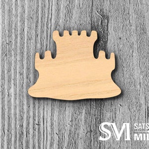 Sand Castle Laser Cutout; DIY Crafts, Decor, & Gifts, Multiple Size Options 3494