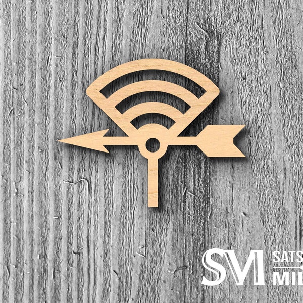 Weather Vane With Wifi Wood Laser Cutout; Volume Discounts, DIY Crafts, Decor, & Gifts 3572