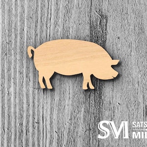 Pig Laser Cutout; DIY Crafts, Decor, & Gifts, Multiple Size Options 3389