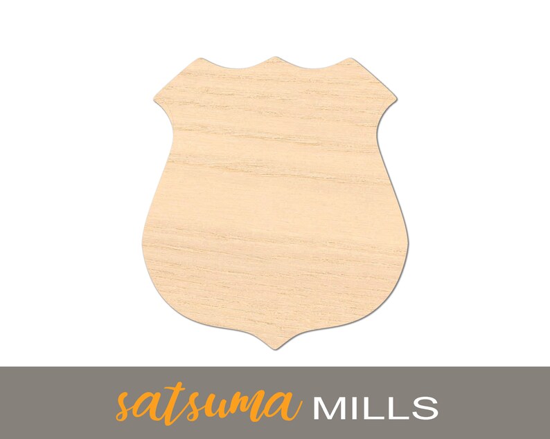 Multiple Size Options /& Gifts Police Badge Laser Cutout; DIY Crafts Decor