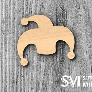 Jester Hat Wood Laser Cutout; Volume Discounts, DIY Crafts, Decor, & Gifts