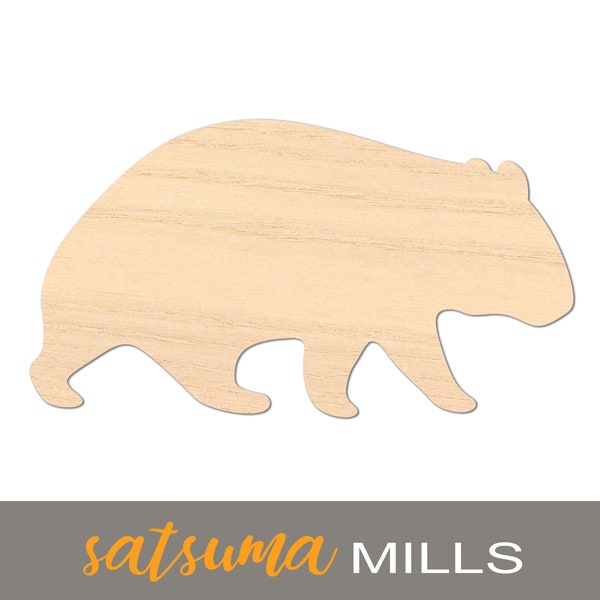 Wombat Laser Cutout; DIY Crafts, Decor, & Gifts, Multiple Size Options 3554