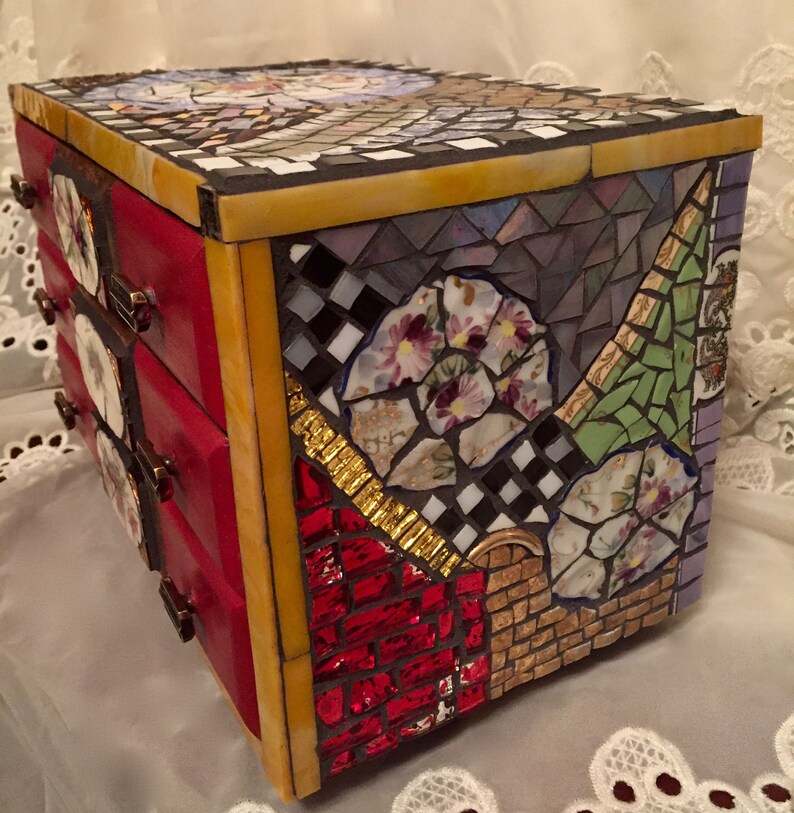 Mosaic Jewelry Box Etsy