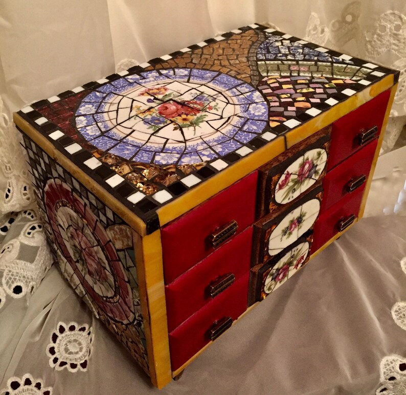Mosaic Jewelry Box Etsy
