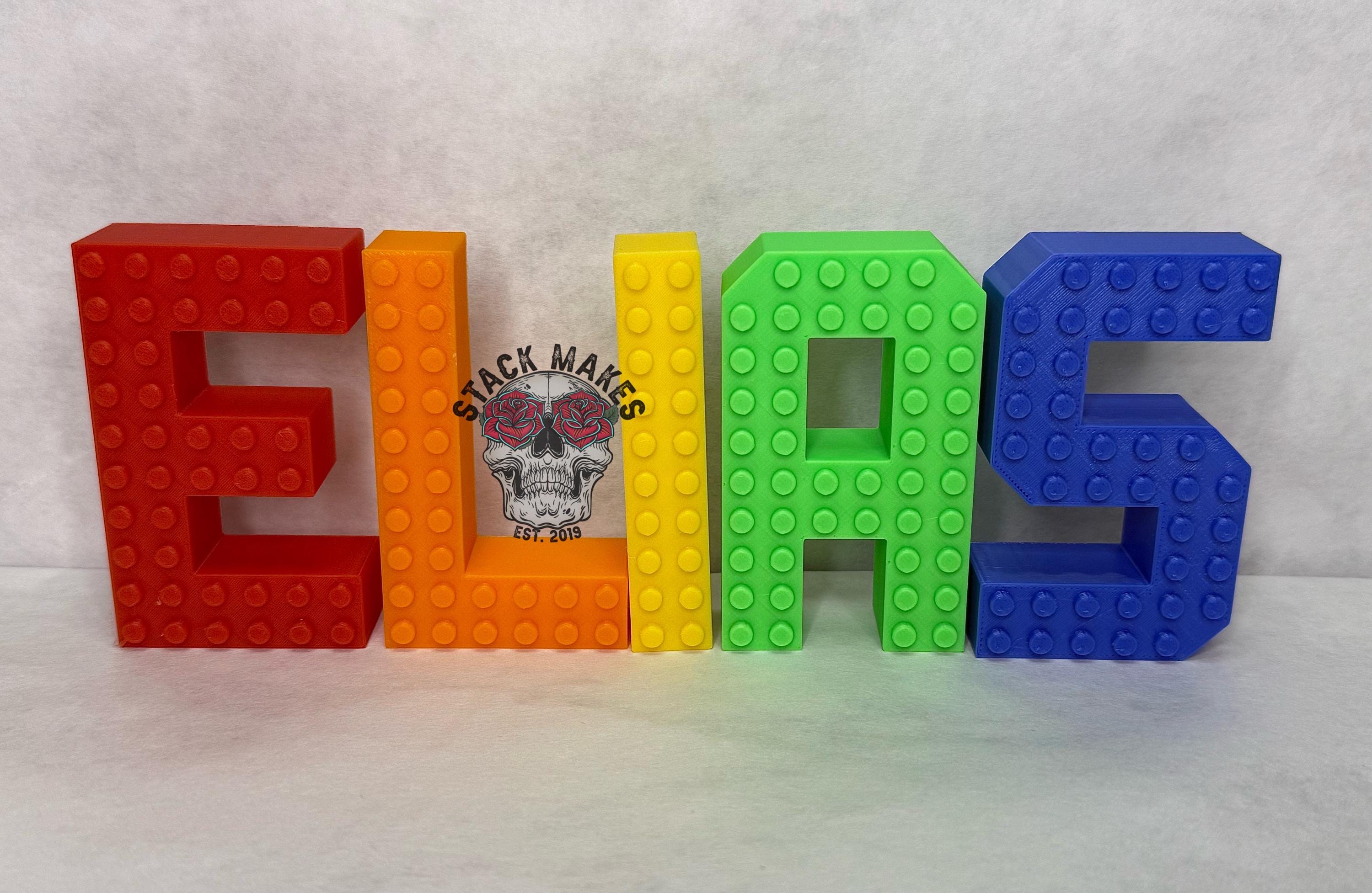 Personalized Lego Compatible Letters - Building Blocks Style Custom 3D ...