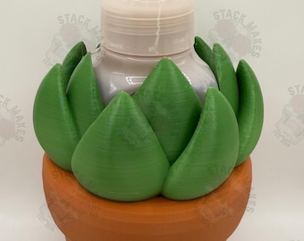 Succulent Soap Holder | Bath & Body Works Foaming Soap Holder | 3D Printed Plant Soap Stand | Bathroom Decor | Color Changing Succulent