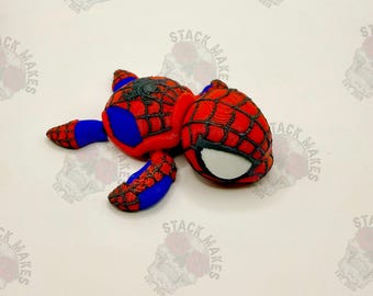 Spider Turtle Flexi Toy | 3D Printed Spider Turtle Fidget | Spider Turtle Desk Toy | Articulated Spider Turtle | Comic Inspired Flexi Animal
