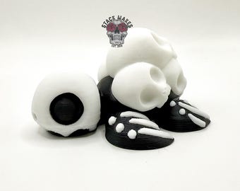 Articulated Skull Turtle Figurine: 3D Printed Gothic Decor