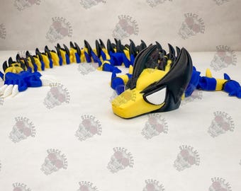 Articulated mutant inspired dragon 3D printed collectible comic display