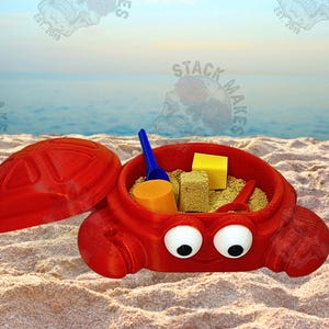 Mini Crab Sandbox with Sand & Tools | Sensory Zen Garden | 90s Nostalgia | 90s Toys | Office Decor | Unique Gift | Desktop Toy-Kidcore