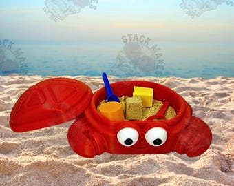 Crab Sensory Zen Garden | Mini Sandbox with Kinetic Sand & Tools