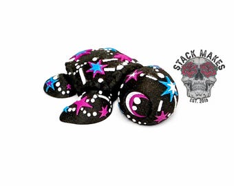 3" Articulated Galaxy Turtle Fidget Toy | Cosmic 3D Printed Pocket Pet