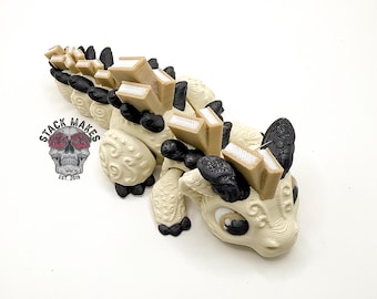 Articulated Mini Book Dragon: 3D Printed Fantasy Collectible
