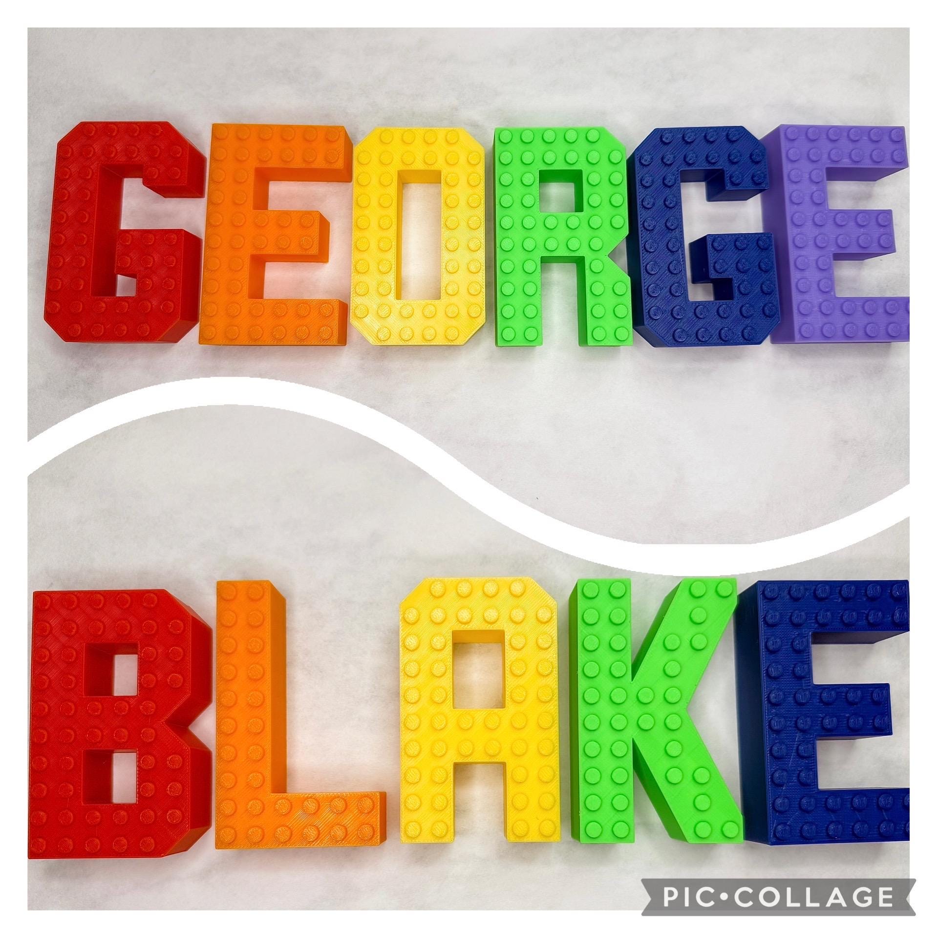 Personalized Lego Compatible Letters - Building Blocks Style Custom 3D ...