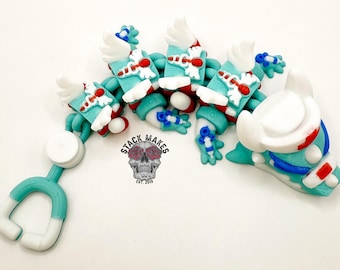 Mini Nurse Dragon: 3D Printed Articulated Fidget Toy