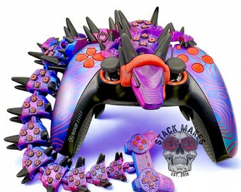 Custom gamer guy dragon | match your controller colors | gaming | COD | PS5 | Articulated 3D print | Adult gift | Kids toy | Personalized