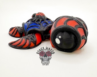 Articulated Spider Turtle Fidget Toy: 3D Printed Superhero Collectible
