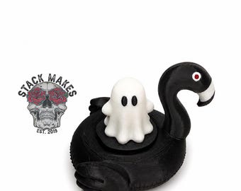 Summerween Jerry Float – Inspired by Sleep Token | 3D Printed Ghost Swan Float | Halloween Desk Decor | Halloween fidget clicker