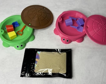 Mini Turtle Sandbox Desk Toy - Fidget Zen Garden -  Sensory Office Gift - Cubicle Decor - Cute Mini Desk Pet - Kidcore - 90s Nostalgia-