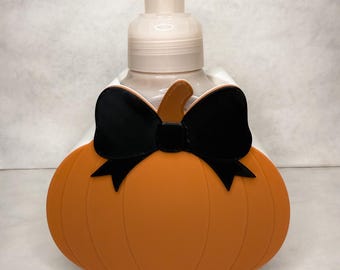 Pumpkin Foaming Soap Holder | Fall Dispenser  | Fits Bath & Body Works Soap | 3D Printed Fall Decor | Terracotta pumpkin | Autumn | Leaves