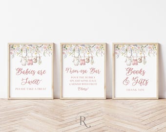 Editable Wild Flower Custom Sign (Canva Template, Digital Download)