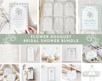 Fresh Off the Market Bridal Shower Bundle: Invitation, Games, Signs (Canva Templates, Digital Download)