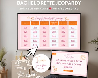 Bachelorette Jeopardy Game: Editable Interactive Canva Presentation (Digital Download)