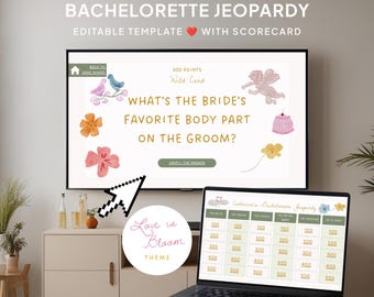 Bridal Shower Jeopardy Game: Editable Interactive Canva Presentation, Summer Bachelorette