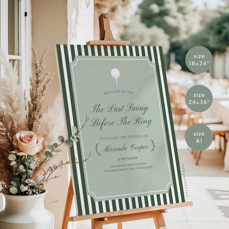 Digital Signz Golf Wedding Sign Digital - Etsy