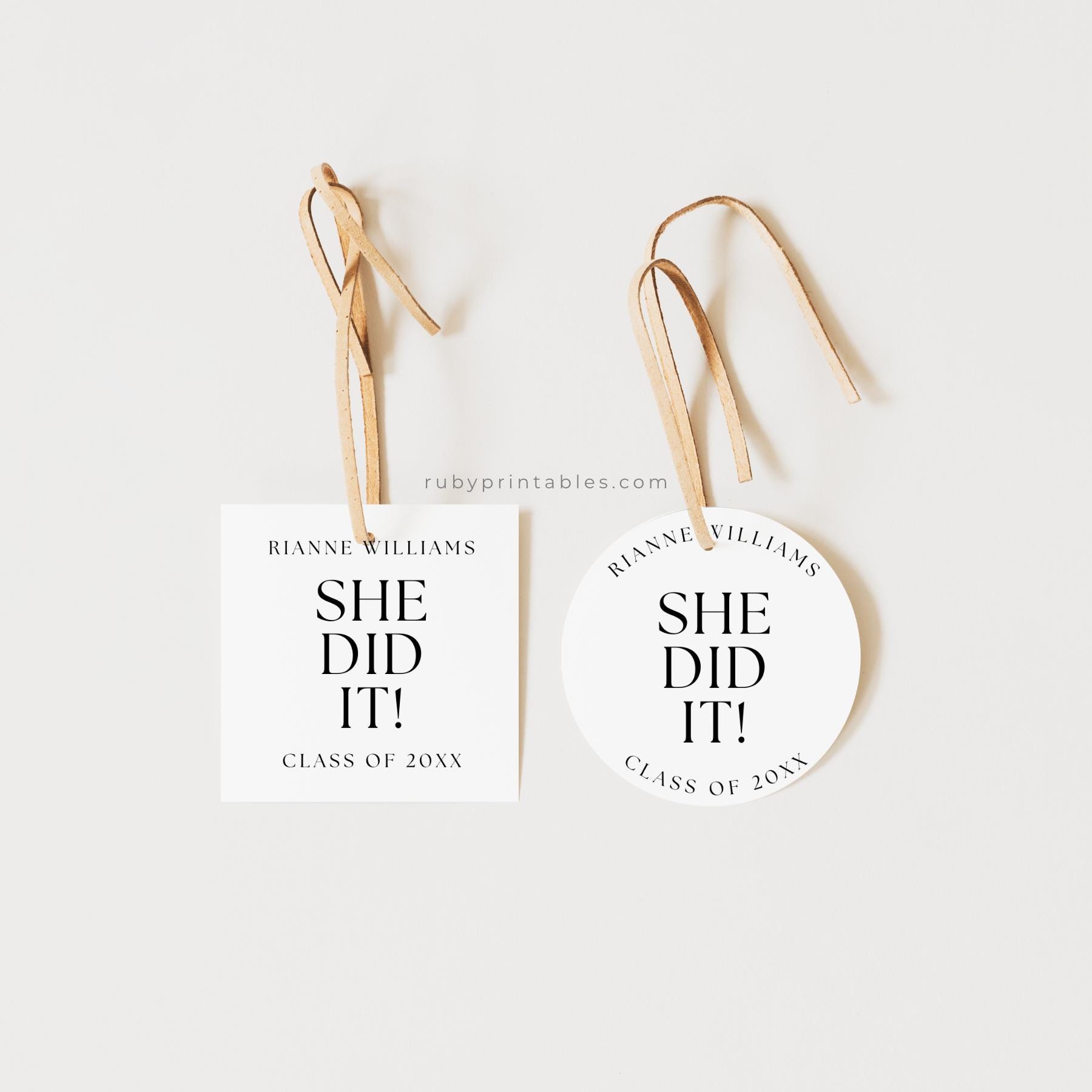 Editable Graduation Gift Tag Class of 2025 Printable TEMPLATE ...