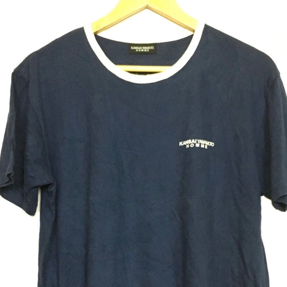 Vtg Kansai Yamamoto Homme Signature T-Shirt Size M - image 2