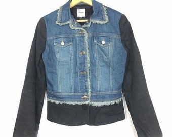 Vtg Moschino Jeans Deconstructed Denim Jacket Size 9 JP, Medium I'ntl