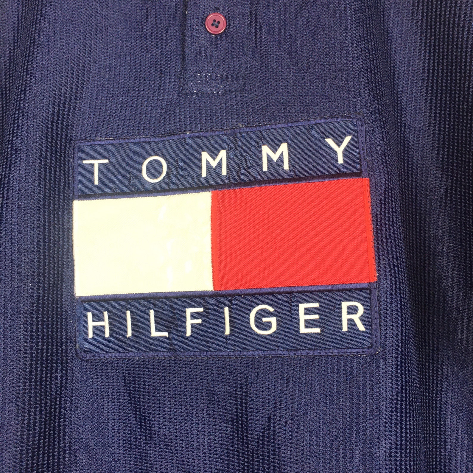 Vtg Tommy Hilfiger Big Flag Logo Shirt Jersey - Etsy
