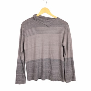 Issey Miyake Plantation Asymmetrical Collar Striped Shirt