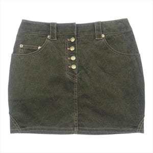 Christian Dior by John Galliano SS2003 Vintage Denim Mini Skirt - Size 36 | W27x13
