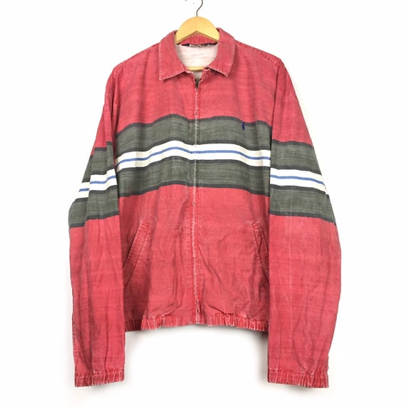 Vtg 90's Polo Ralph Lauren Striped Zip up Jacket - Etsy