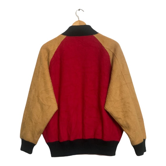 Vtg DiMaggio Color Block Reversible Wool Nylon Ja… - image 2