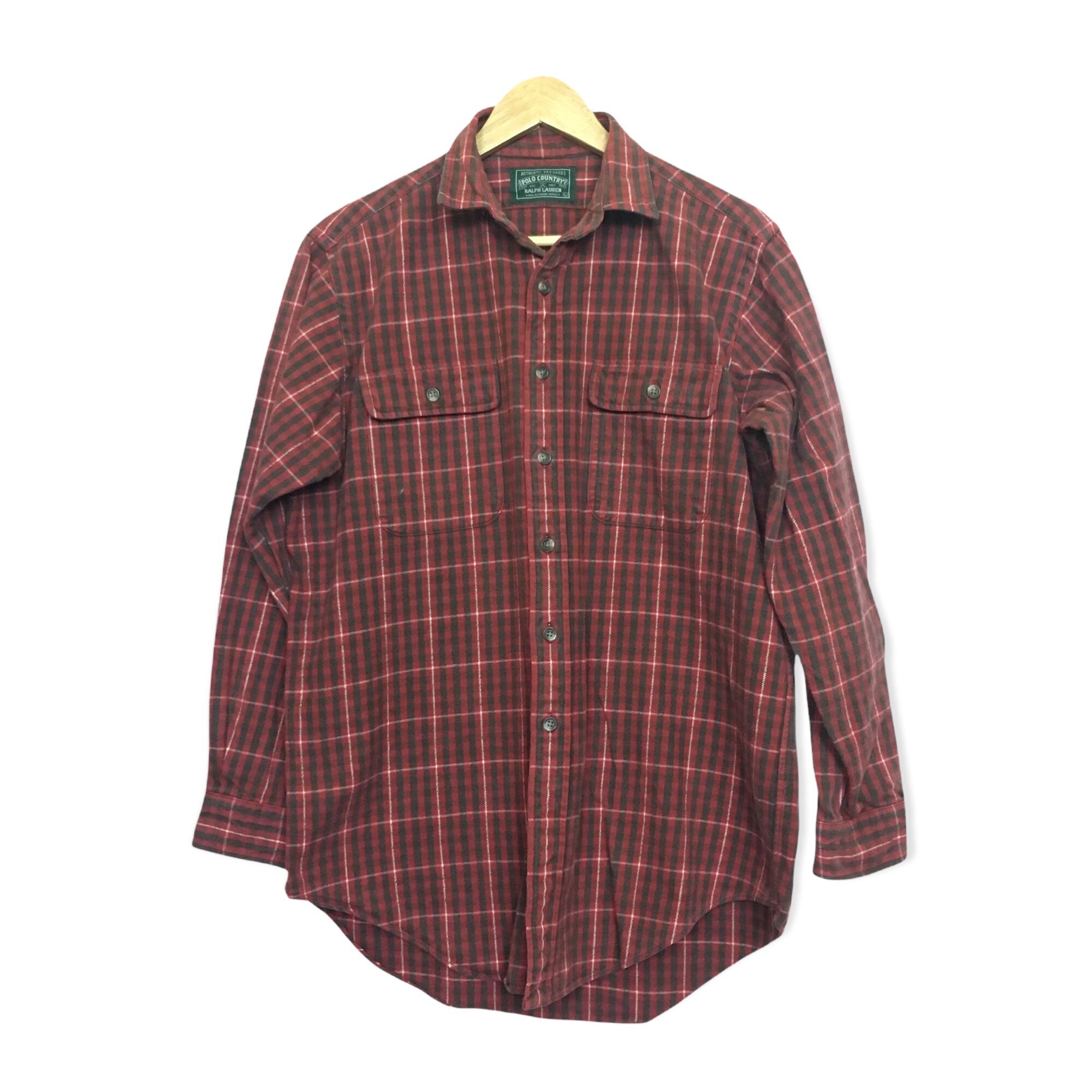 Vtg Ralph Lauren Country Plaid Flannel 
