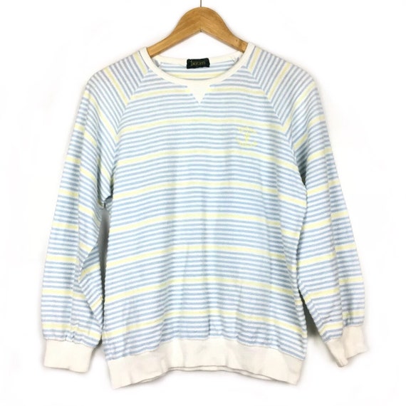 Vtg Jantzen Striped Crewneck Sweatshirt